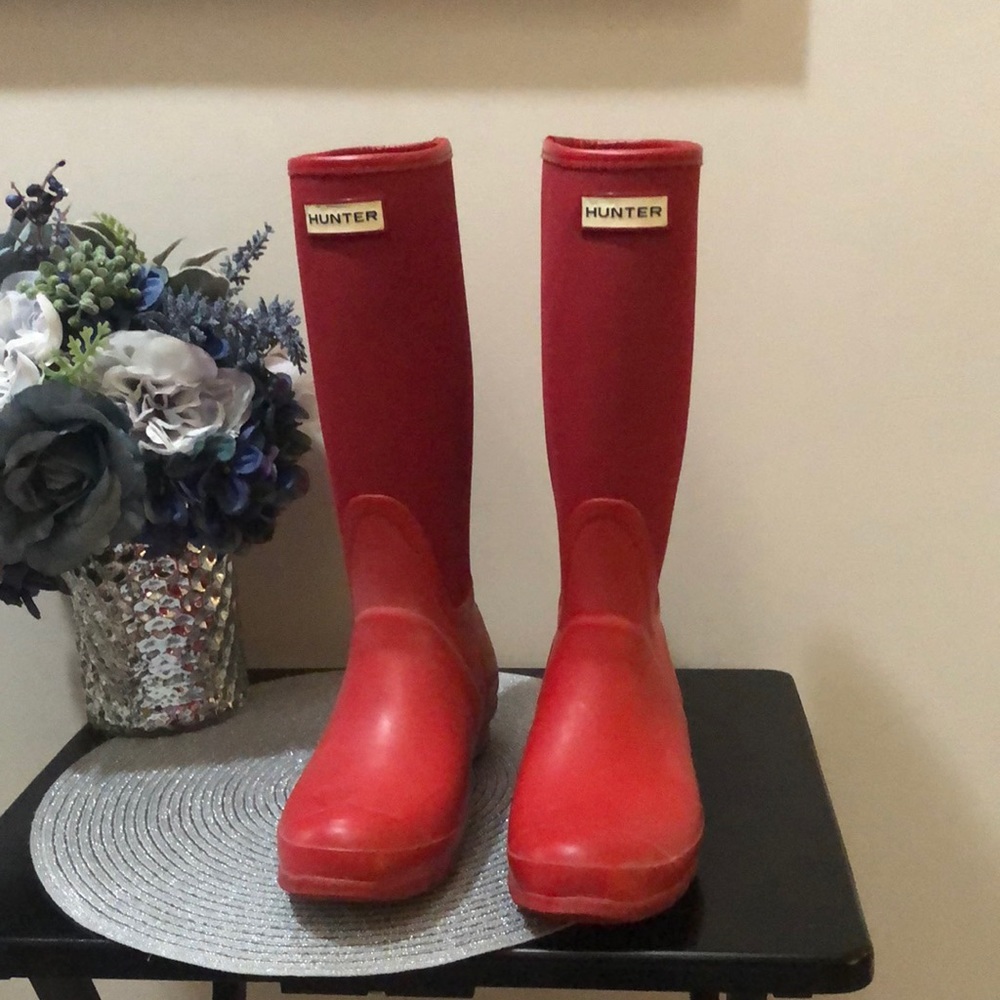 Hunter Arlen Red Tall Rain Boot